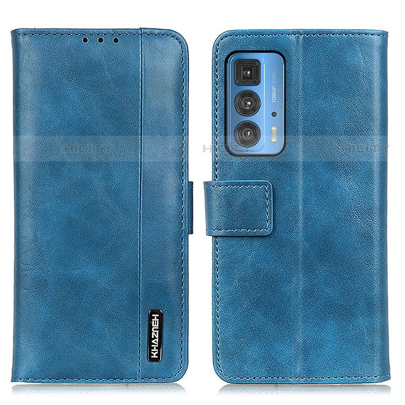 Coque Portefeuille Livre Cuir Etui Clapet M11L pour Motorola Moto Edge 20 Pro 5G Bleu Plus