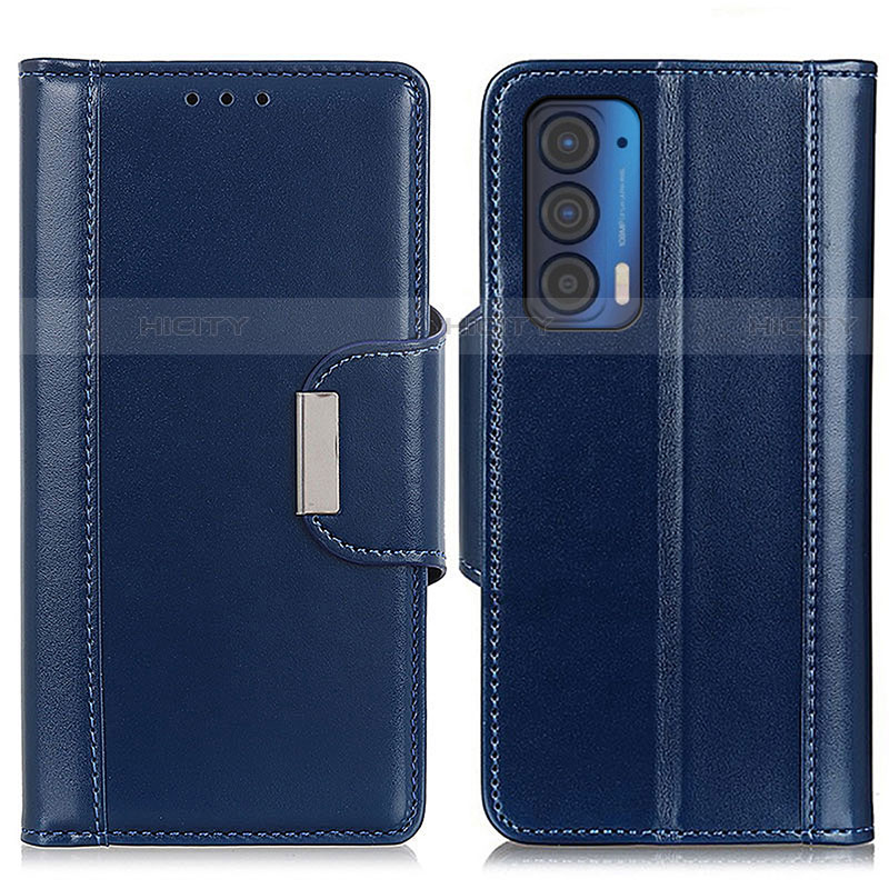 Coque Portefeuille Livre Cuir Etui Clapet M11L pour Motorola Moto Edge (2021) 5G Bleu Plus