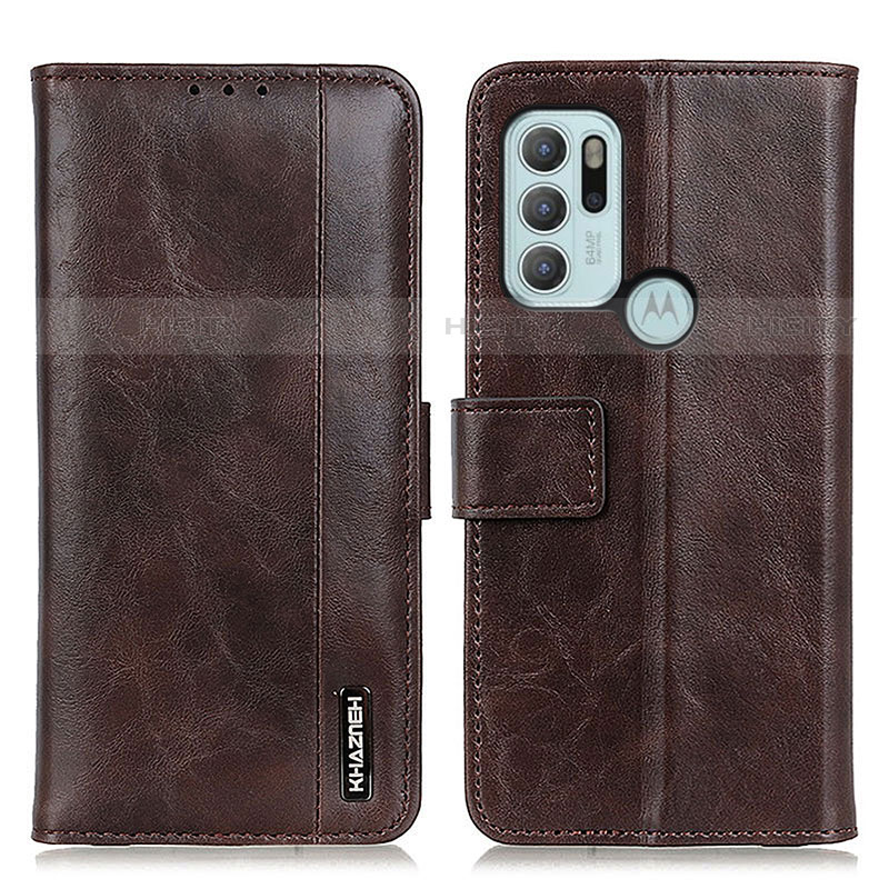 Coque Portefeuille Livre Cuir Etui Clapet M11L pour Motorola Moto G60s Marron Plus