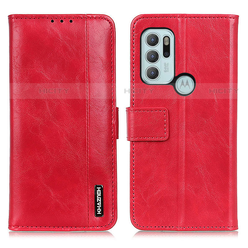 Coque Portefeuille Livre Cuir Etui Clapet M11L pour Motorola Moto G60s Rouge Plus