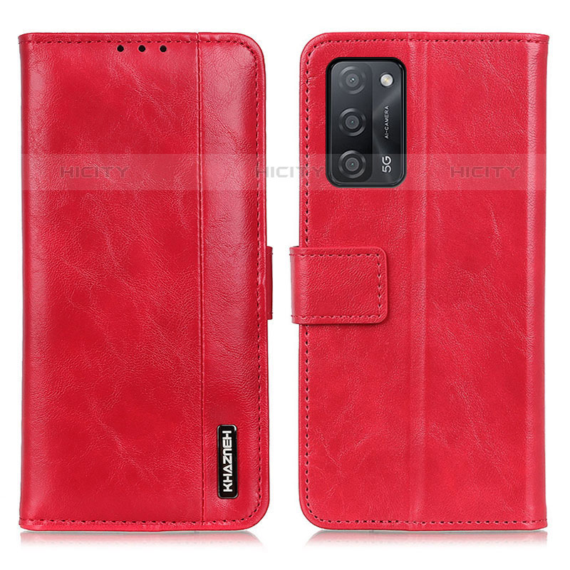 Coque Portefeuille Livre Cuir Etui Clapet M11L pour Oppo A55 5G Rouge Plus