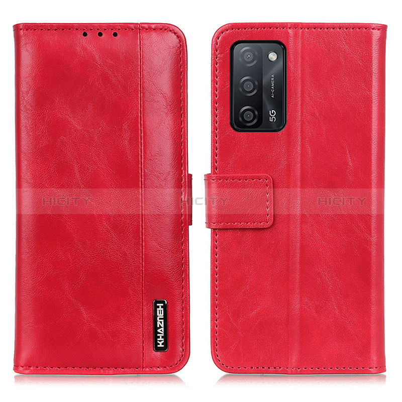 Coque Portefeuille Livre Cuir Etui Clapet M11L pour Oppo A56 5G Rouge Plus