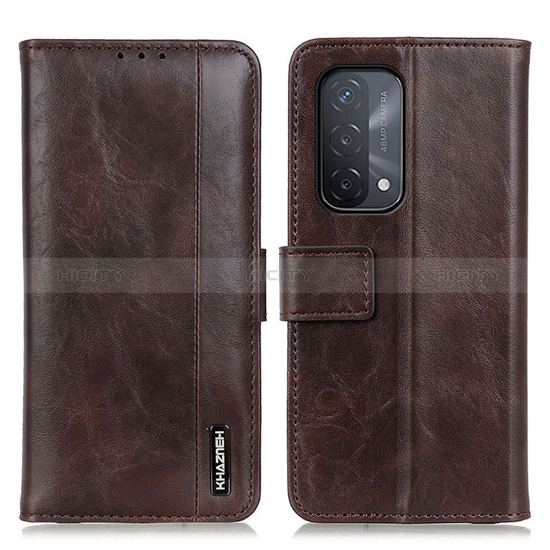 Coque Portefeuille Livre Cuir Etui Clapet M11L pour Oppo A74 5G Marron Plus