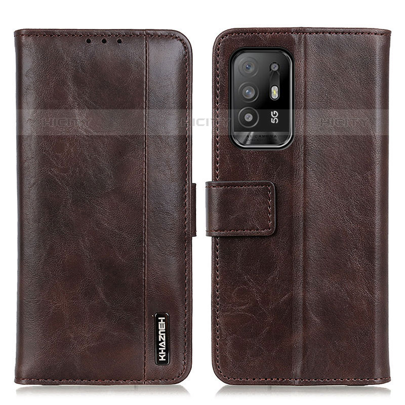 Coque Portefeuille Livre Cuir Etui Clapet M11L pour Oppo A95 5G Marron Plus