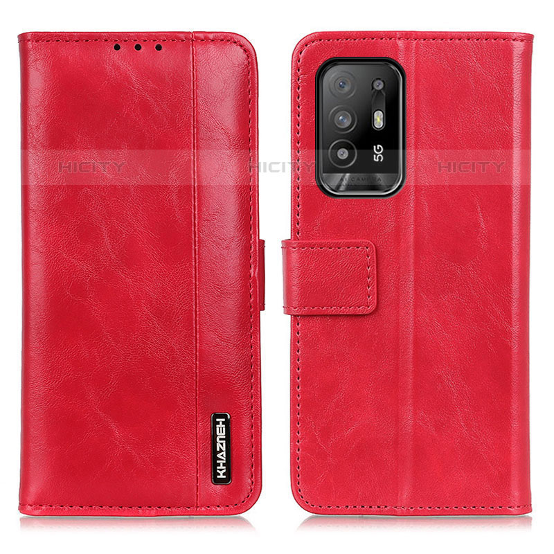 Coque Portefeuille Livre Cuir Etui Clapet M11L pour Oppo A95 5G Rouge Plus