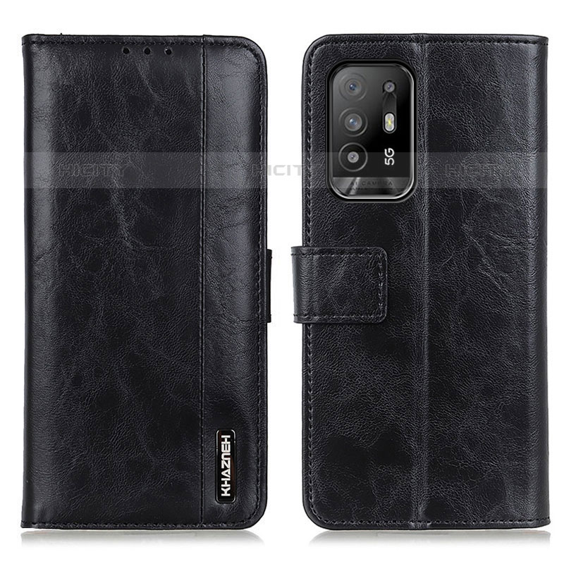 Coque Portefeuille Livre Cuir Etui Clapet M11L pour Oppo F19 Pro+ Plus 5G Noir Plus