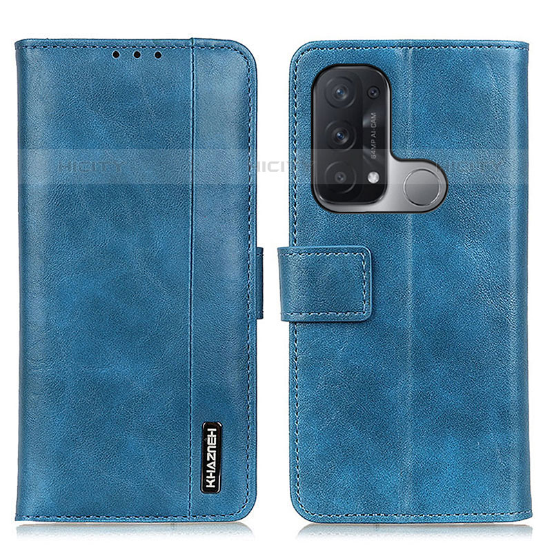 Coque Portefeuille Livre Cuir Etui Clapet M11L pour Oppo Reno5 A Bleu Plus