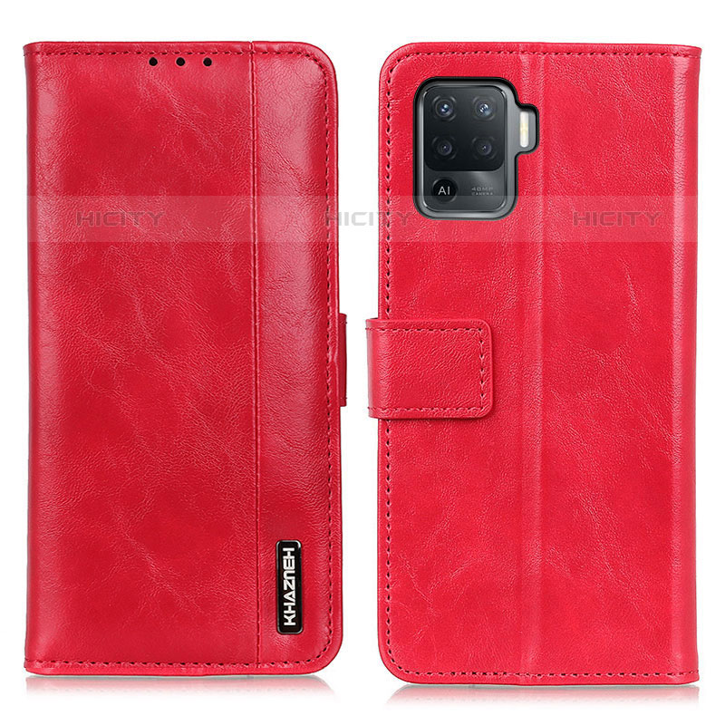 Coque Portefeuille Livre Cuir Etui Clapet M11L pour Oppo Reno5 Lite Rouge Plus