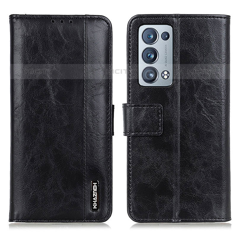 Coque Portefeuille Livre Cuir Etui Clapet M11L pour Oppo Reno6 Pro+ Plus 5G Noir Plus