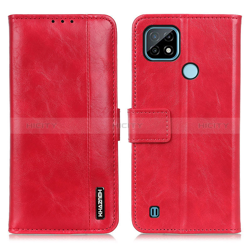 Coque Portefeuille Livre Cuir Etui Clapet M11L pour Realme C21 Rouge Plus