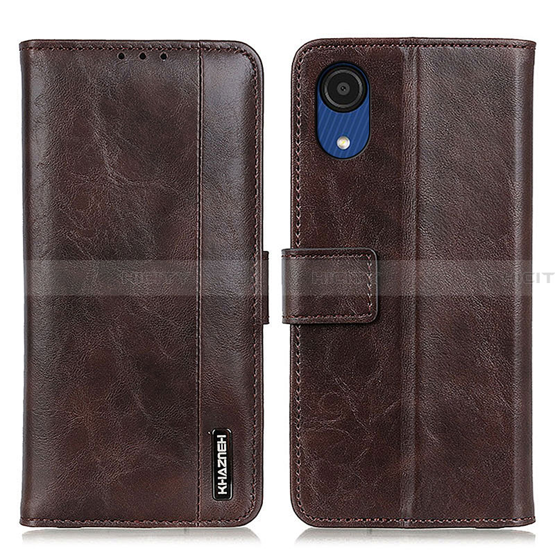 Coque Portefeuille Livre Cuir Etui Clapet M11L pour Samsung Galaxy A03 Core Marron Plus