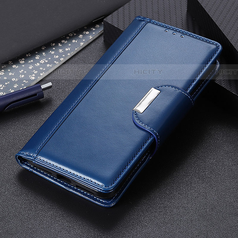 Coque Portefeuille Livre Cuir Etui Clapet M11L pour Samsung Galaxy A52 5G Bleu Plus