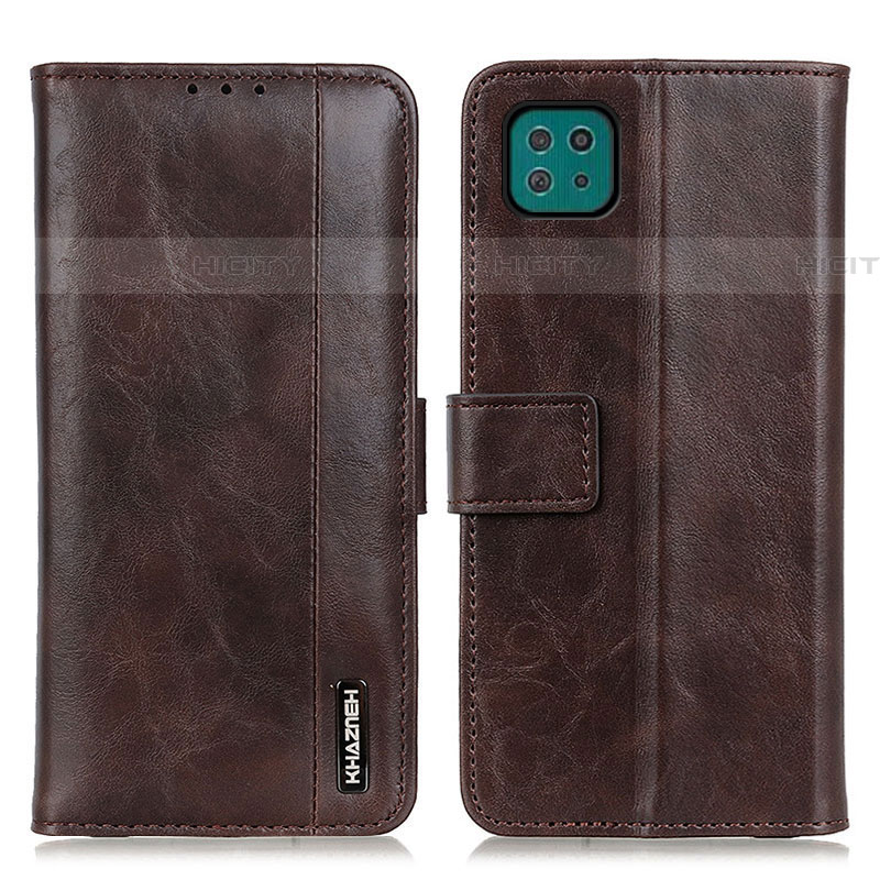 Coque Portefeuille Livre Cuir Etui Clapet M11L pour Samsung Galaxy F42 5G Marron Plus