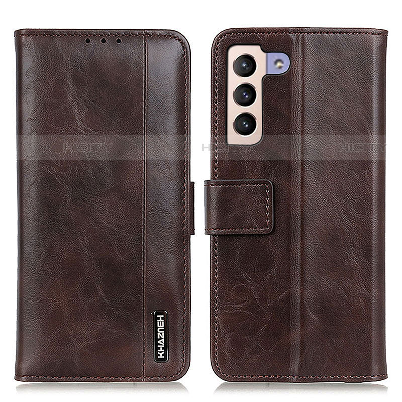 Coque Portefeuille Livre Cuir Etui Clapet M11L pour Samsung Galaxy S21 FE 5G Marron Plus