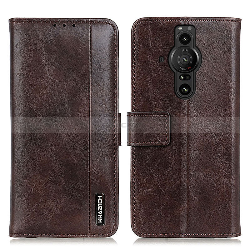 Coque Portefeuille Livre Cuir Etui Clapet M11L pour Sony Xperia PRO-I Marron Plus