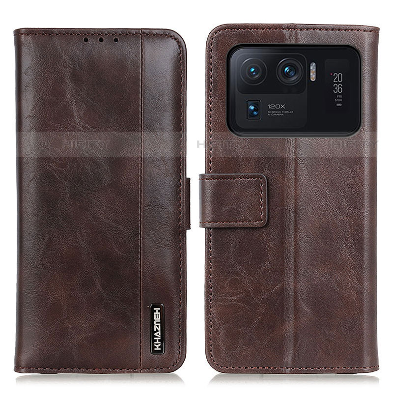 Coque Portefeuille Livre Cuir Etui Clapet M11L pour Xiaomi Mi 11 Ultra 5G Marron Plus