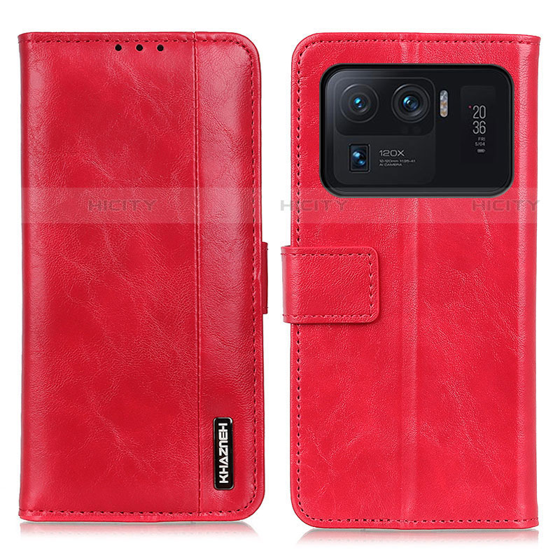 Coque Portefeuille Livre Cuir Etui Clapet M11L pour Xiaomi Mi 11 Ultra 5G Rouge Plus