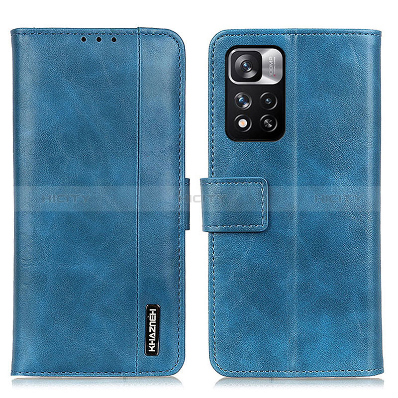 Coque Portefeuille Livre Cuir Etui Clapet M11L pour Xiaomi Mi 11i 5G (2022) Bleu Plus