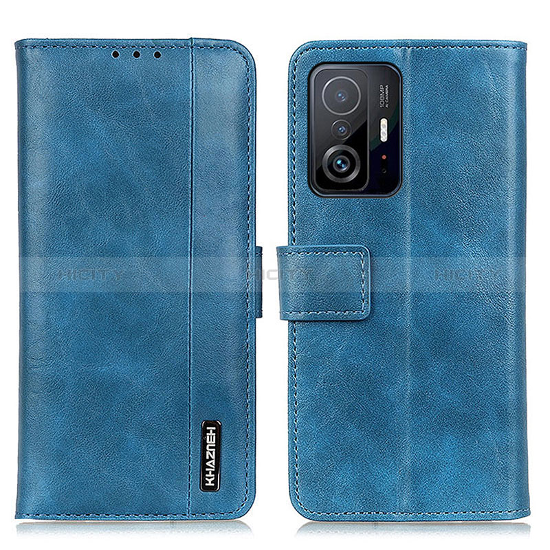 Coque Portefeuille Livre Cuir Etui Clapet M11L pour Xiaomi Mi 11T Pro 5G Bleu Plus