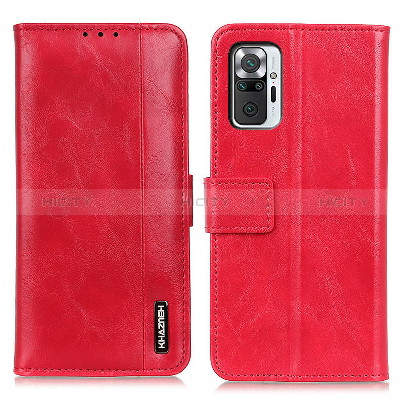 Coque Portefeuille Livre Cuir Etui Clapet M11L pour Xiaomi Redmi Note 10 Pro 4G Rouge Plus