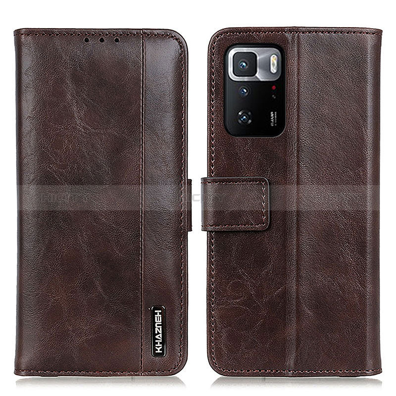 Coque Portefeuille Livre Cuir Etui Clapet M11L pour Xiaomi Redmi Note 10 Pro 5G Marron Plus