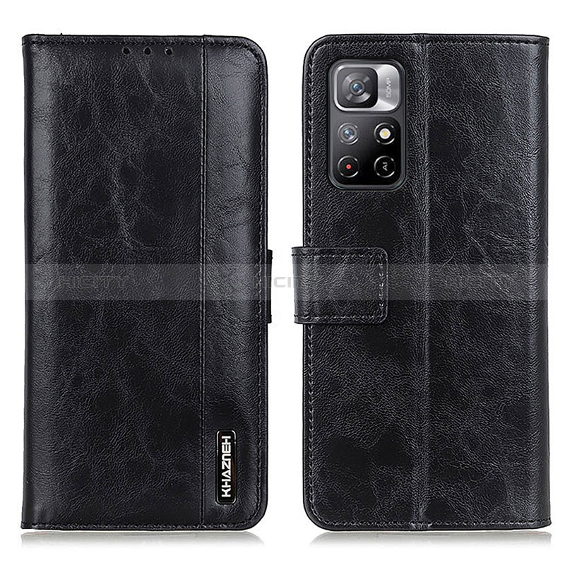 Coque Portefeuille Livre Cuir Etui Clapet M11L pour Xiaomi Redmi Note 11 5G Noir Plus