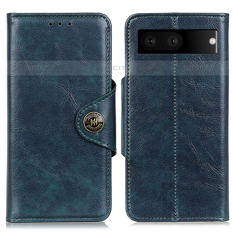 Coque Portefeuille Livre Cuir Etui Clapet M12L pour Google Pixel 7 5G Bleu Plus