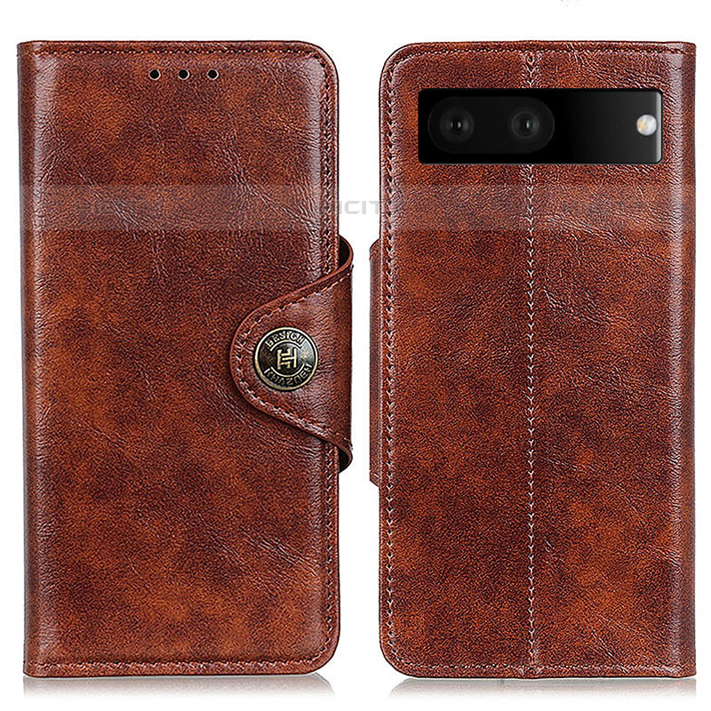 Coque Portefeuille Livre Cuir Etui Clapet M12L pour Google Pixel 7 5G Marron Plus