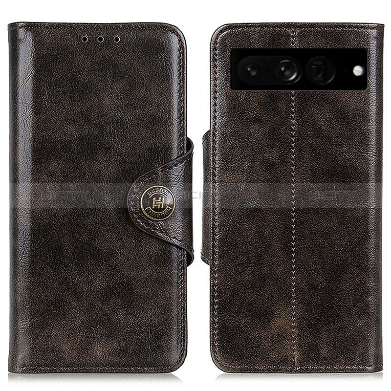 Coque Portefeuille Livre Cuir Etui Clapet M12L pour Google Pixel 7 Pro 5G Bronze Plus