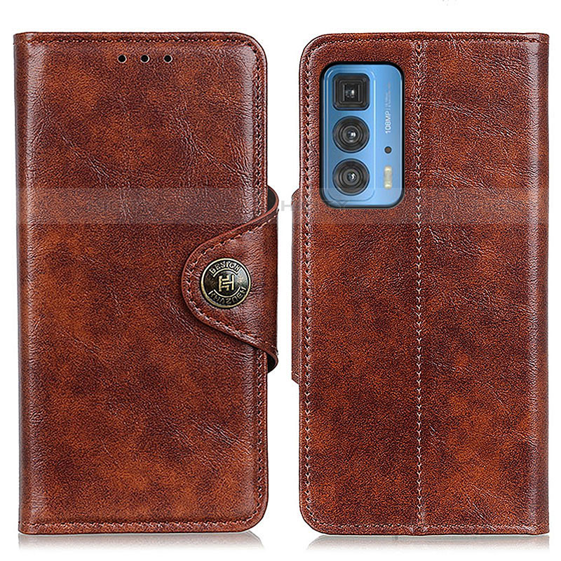 Coque Portefeuille Livre Cuir Etui Clapet M12L pour Motorola Moto Edge 20 Pro 5G Marron Plus