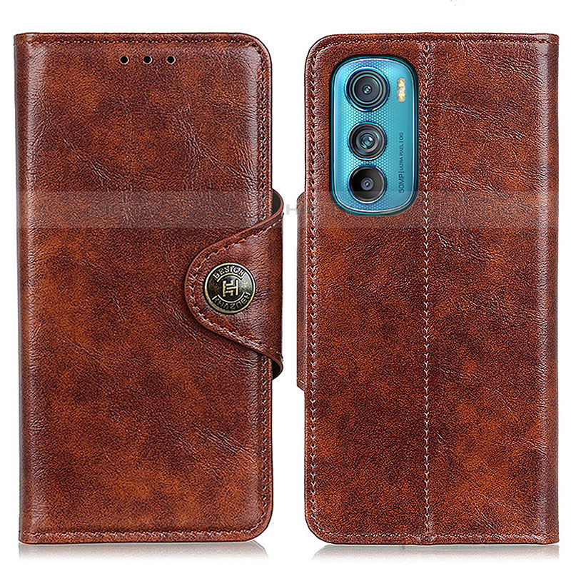 Coque Portefeuille Livre Cuir Etui Clapet M12L pour Motorola Moto Edge 30 5G Marron Plus