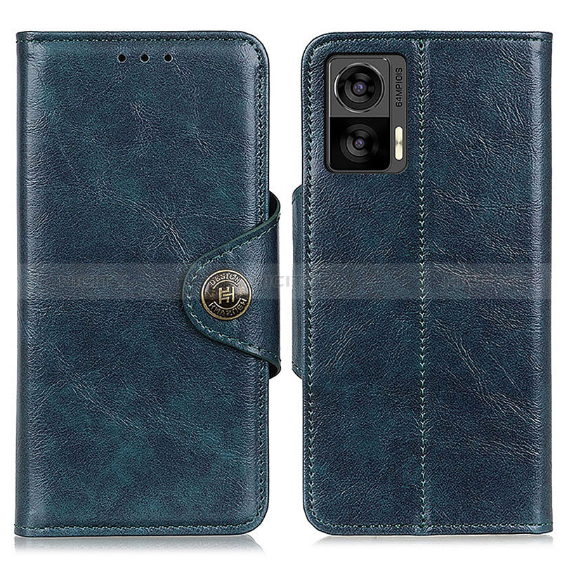 Coque Portefeuille Livre Cuir Etui Clapet M12L pour Motorola Moto Edge 30 Lite 5G Bleu Plus