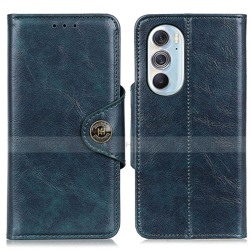 Coque Portefeuille Livre Cuir Etui Clapet M12L pour Motorola Moto Edge 30 Pro 5G Bleu Plus