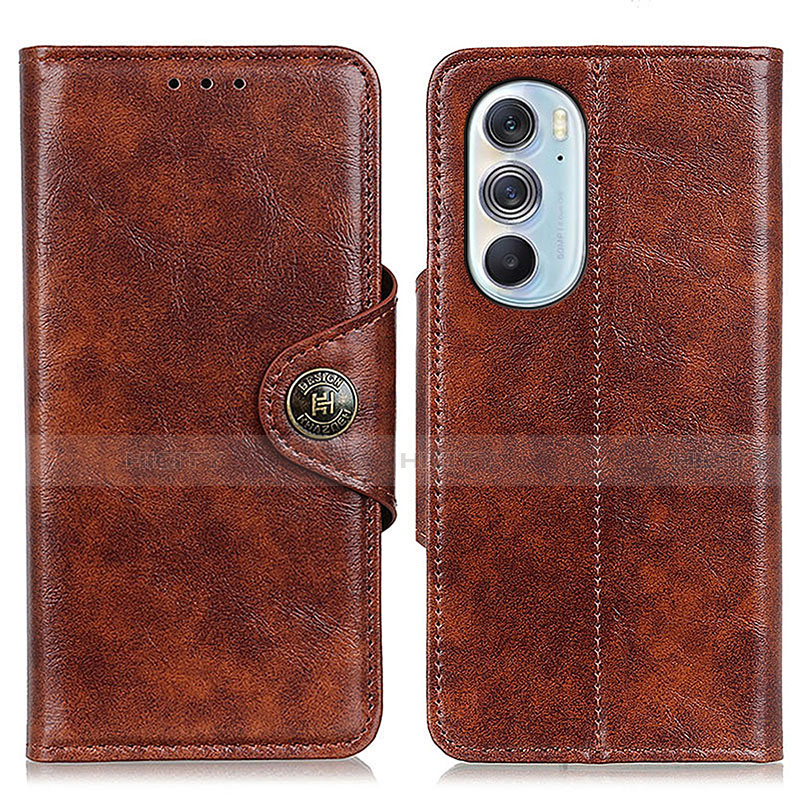 Coque Portefeuille Livre Cuir Etui Clapet M12L pour Motorola Moto Edge 30 Pro 5G Marron Plus