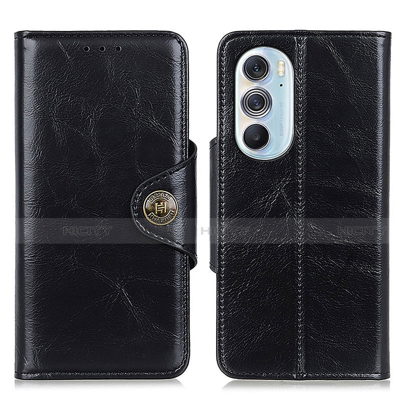 Coque Portefeuille Livre Cuir Etui Clapet M12L pour Motorola Moto Edge 30 Pro 5G Noir Plus