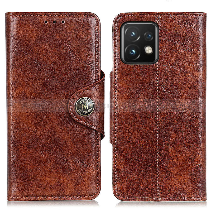 Coque Portefeuille Livre Cuir Etui Clapet M12L pour Motorola Moto Edge Plus (2023) 5G Marron Plus