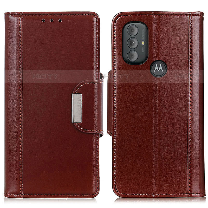 Coque Portefeuille Livre Cuir Etui Clapet M12L pour Motorola Moto G Play (2023) Marron Plus