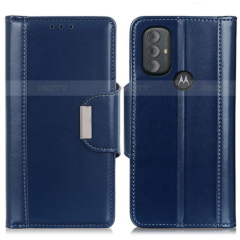 Coque Portefeuille Livre Cuir Etui Clapet M12L pour Motorola Moto G Power (2022) Bleu Plus