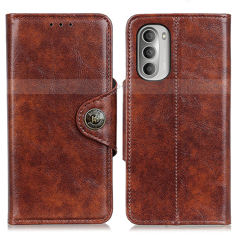 Coque Portefeuille Livre Cuir Etui Clapet M12L pour Motorola Moto G Stylus (2022) 4G Marron Plus