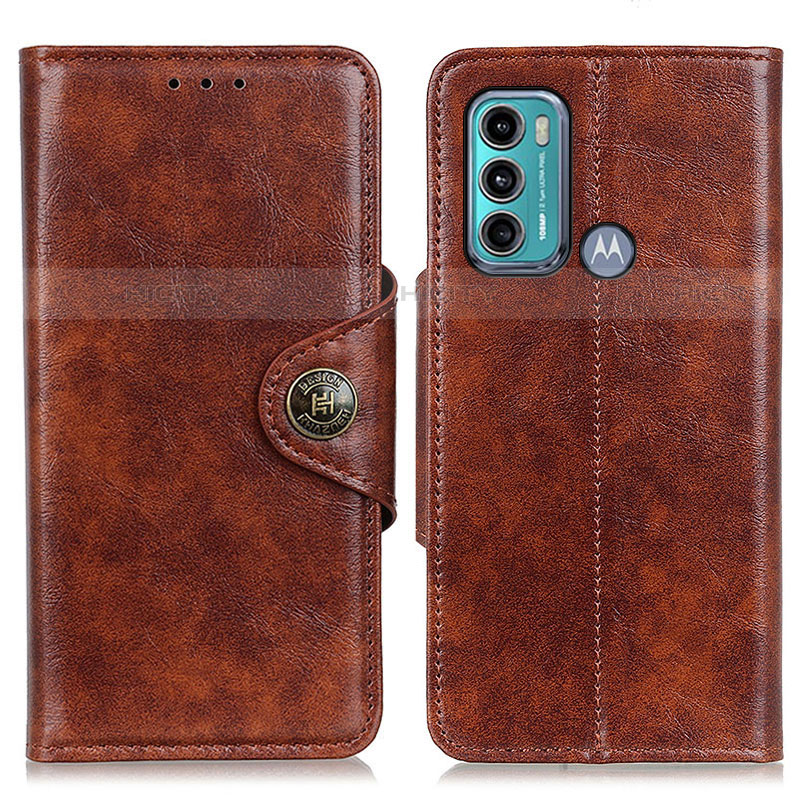 Coque Portefeuille Livre Cuir Etui Clapet M12L pour Motorola Moto G60 Marron Plus