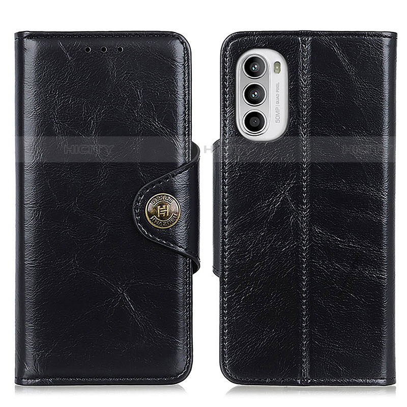 Coque Portefeuille Livre Cuir Etui Clapet M12L pour Motorola Moto G71s 5G Noir Plus