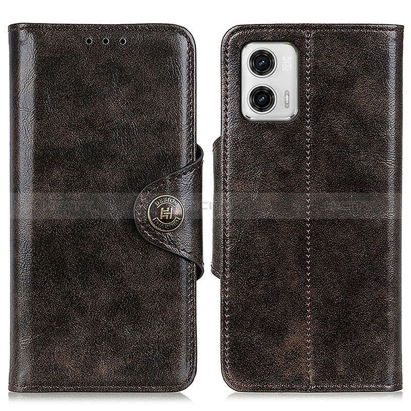 Coque Portefeuille Livre Cuir Etui Clapet M12L pour Motorola Moto G73 5G Bronze Plus