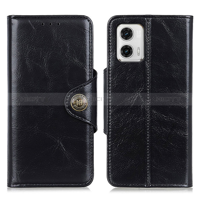 Coque Portefeuille Livre Cuir Etui Clapet M12L pour Motorola Moto G73 5G Noir Plus