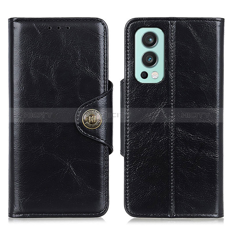 Coque Portefeuille Livre Cuir Etui Clapet M12L pour OnePlus Nord 2 5G Noir Plus