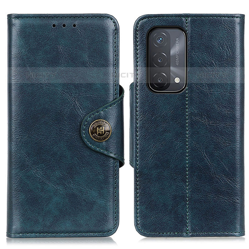 Coque Portefeuille Livre Cuir Etui Clapet M12L pour OnePlus Nord N200 5G Bleu Plus