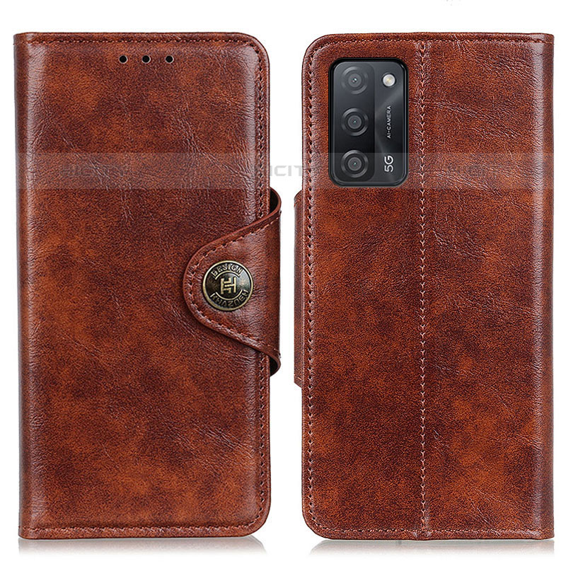 Coque Portefeuille Livre Cuir Etui Clapet M12L pour Oppo A53s 5G Marron Plus