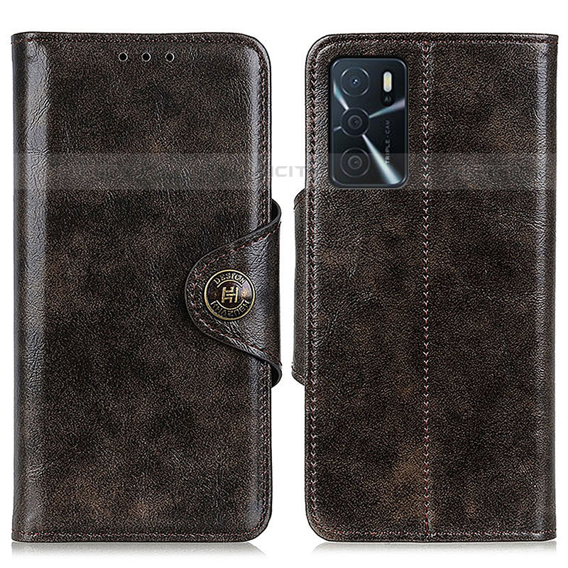 Coque Portefeuille Livre Cuir Etui Clapet M12L pour Oppo A54s Marron Plus