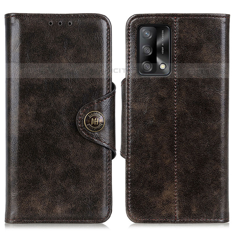 Coque Portefeuille Livre Cuir Etui Clapet M12L pour Oppo A74 4G Marron Plus