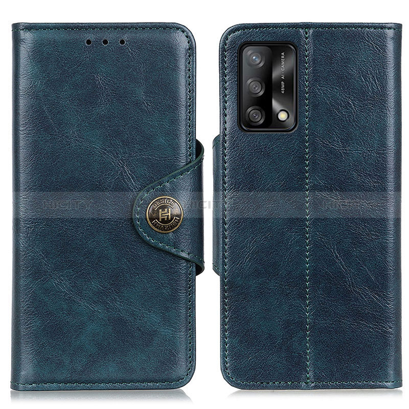 Coque Portefeuille Livre Cuir Etui Clapet M12L pour Oppo F19 Bleu Plus