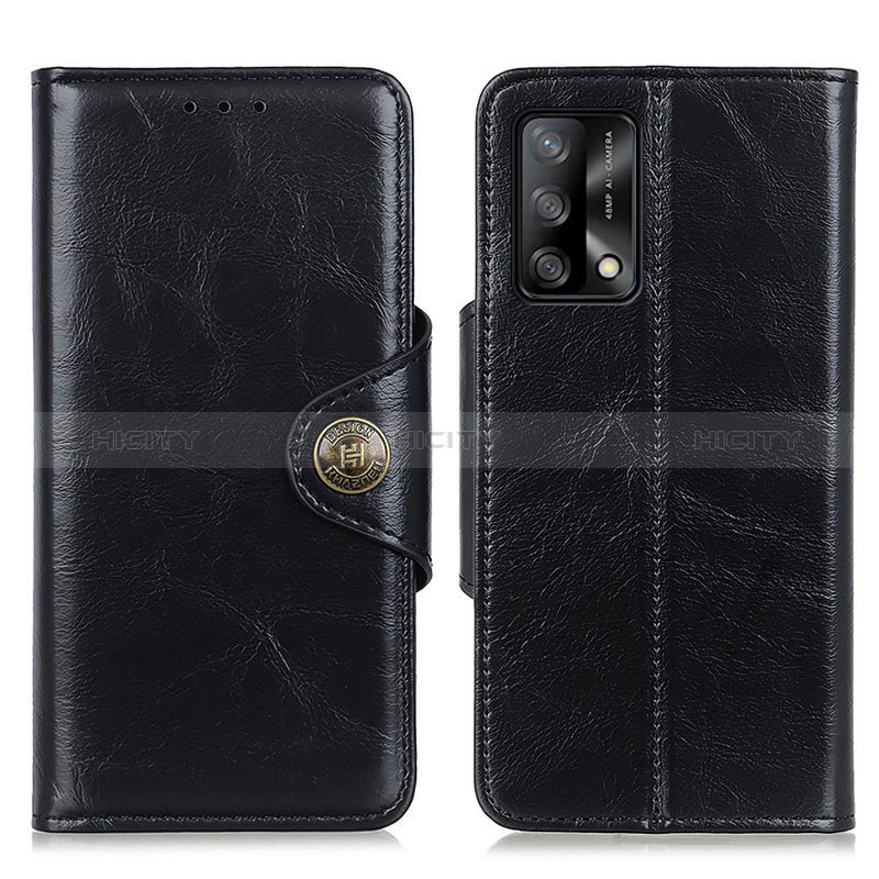 Coque Portefeuille Livre Cuir Etui Clapet M12L pour Oppo F19 Noir Plus